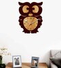 Brown Engineered Wood Bonk Modern Wall Clock