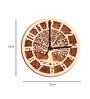 Brown Engineered Wood Bung Modern Wall Clock