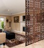 Brown Engineered Antonio Wood Set Of 12 Hanging Room Divider