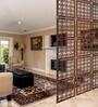 Brown Engineered Wood Set of 12 Hanging Room Divider