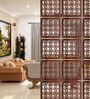 Brown Engineered Wood Set of 12 Hanging Room Divider