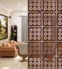 Brown Engineered Antonio Wood Set Of 12 Hanging Room Divider