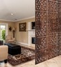 Brown Engineered Castilla Wood Set Of 12 Hanging Room Divider