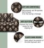 Brown Ethnic motif Polyester 1 Seater Elastic Stretchable Sofa Cover