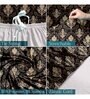 Brown Ethnic motif Polyester 1 Seater Elastic Stretchable Sofa Cover