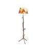 Brown Fabric Shade Novelty Floor Lamp With Metal Base