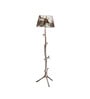 Brown Fabric Shade Novelty Floor Lamp With Metal Base