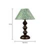 Brown Fabric Shade Table Lamp With Copper Base