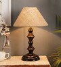 Brown Fabric Table Lamp