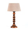 Brown Fabric Shade Table Lamp with Brown Base
