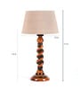 Brown Fabric Shade Table Lamp with Brown Base