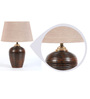 Humphry Brown Fabric Shade Night Lamp With Teracotta Base