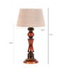 Brown Fabric Shade Table Lamp with Brown Base