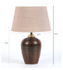 Humphry Brown Fabric Shade Night Lamp With Teracotta Base