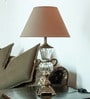 Prato Brown Fabric Shade Table Lamp With Glass Base
