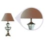 Prato Brown Fabric Shade Table Lamp With Glass Base