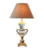 Prato Brown Fabric Shade Table Lamp With Glass Base