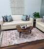 Brown Persian Faux Silk 3 ft x 5 ft Hand Woven Carpet