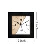 Modern Brown Fiber Square Wall Clock