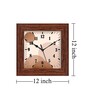 Modern Brown Fiber Square Wall Clock
