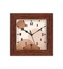 Modern Brown Fiber Square Wall Clock