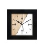 Modern Brown Fiber Square Wall Clock