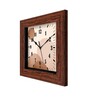 Modern Brown Fiber Square Wall Clock