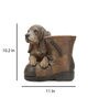 Brown Fibreclay Puppy On Shoe Tatva Vase