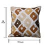Brown Geometric 100% Cotton 16 x 16 Inches Cushion Cover