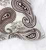 Brown Floral 144 TC 100% Cotton Fitted Bedsheet & 2 Pillow Covers