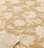 Brown Floral 144 TC Cotton 1 King Bedsheet with 2 Pillow Cover