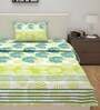 Brown Floral 144 TC Cotton 4 Pieces Bedding Set Pearl Marigold Collection