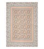 Brown Floral 144 TC Cotton King Bedsheet and 2 Pillow Cover