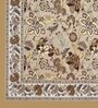 Brown Floral 144 TC Cotton King Bedsheet and 2 Pillow Cover