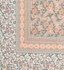 Brown Floral 144 TC Cotton King Bedsheet and 2 Pillow Cover