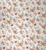 Brown Floral 144 TC Cotton Queen Sized Bed Sheets with 2 Pillow Covers