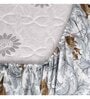 White Floral 144 TC Cotton Single Fitted Bedsheet With 1 Pillow Cover