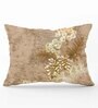 Brown Floral 144 TC Poly Cotton Single Bed Sized Bed Sheets With 1 Pillow Cover