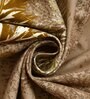 Brown Floral 144 TC Poly Cotton Single Bed Sized Bed Sheets With 1 Pillow Cover