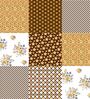 Brown Floral 180 TC Microfiber Single Bedsheet With 1 Pillow Cover
