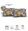 Brown Floral 260 Tc Polycotton Double Fitted Bedsheet With 2 Pillow Covers