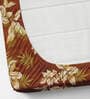 Brown Floral 280 TC Microfibre Fitted Single Bedsheet 1 Pillow Cover