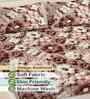 Brown Floral 300 TC Cotton Blend 7D King Size Double Bedsheet with 2 Pillow Covers