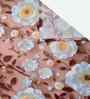 Brown Floral 300 TC Cotton Blend 7D Single Bedsheet with 1 Pillow Cover