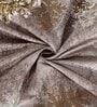 Brown Floral 300 TC Cotton Blend Double King Sized Bedsheet With 2 Pillow Covers
