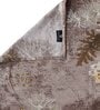 Brown Floral 300 TC Cotton Blend Double King Sized Bedsheet With 2 Pillow Covers