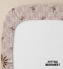 Brown Floral 300 TC Cotton King Sized Fitted Bedsheet with 2 Pillow Covers