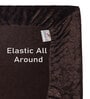 Brown Floral 300 TC Woollen Fitted Single Bedsheet with Pillow Cover