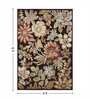 Brown Floral 4x6 Feet Machine Made Carpet