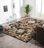Brown Floral 4x6 Feet Machine Made Carpet